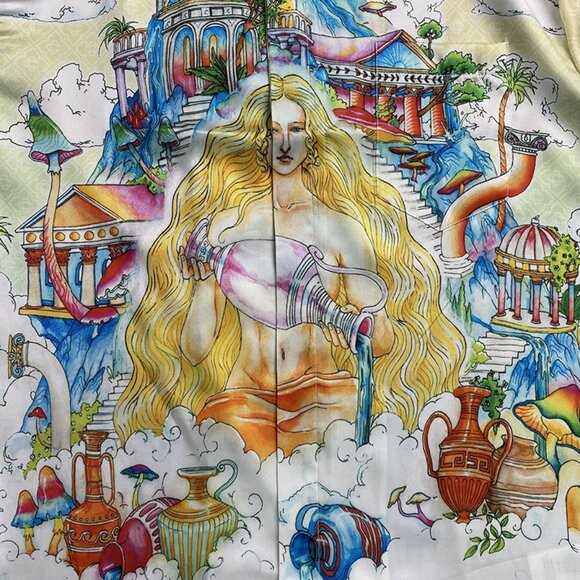 Casablanca Vintage Silk Shirt Short Sleeve - Picture 7 of 8